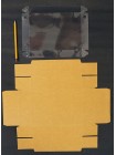 Коробка складная 22 х15,5 х5,5 см прозрачная крышка крафт 2 части  HS-5-8