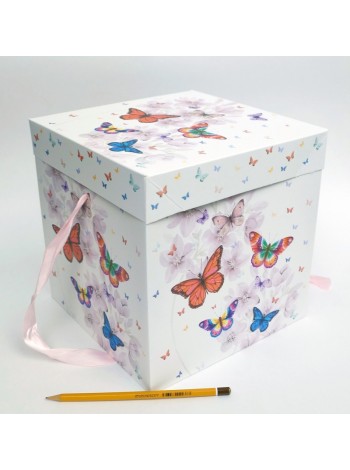 Коробка складная 22 х22 х22 см Бабочки YXL-5013L-4