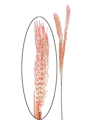 Ветка пшеницы 80 см цвет розовый HS-11-15