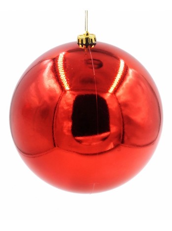 Шар пластик 20 см глянец цвет красный HS-43-42 /43-32