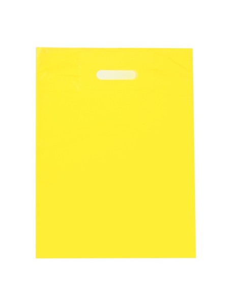 Пакет полиэтилен 30 х40 см 30 мкм с прорубной ручкой цвет желтый 1/50