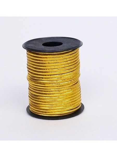 Шнур-резинка 3 мм х4,8 м цвет золотой