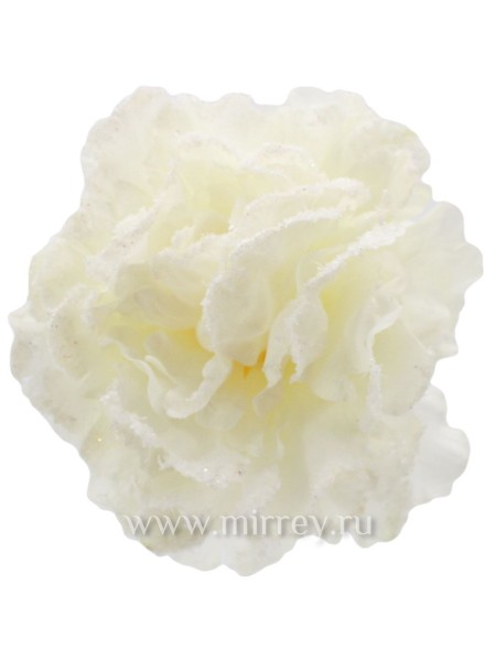 Цветок декоративный 13 см белый