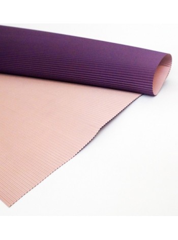 Бумага гофра 50 х66 см набор 20 шт в листах цвет фиолетовый/светло-розовый