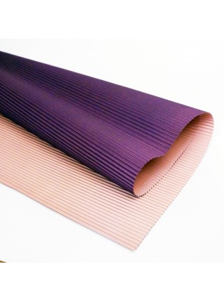 Бумага гофра в листах 50 х 66 см набор 20 шт цвет фиолетовый/светло-розовый