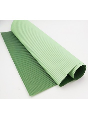 Бумага гофра 50 х66 см набор 20 шт в листах цвет серо-зеленый/темно-зеленый