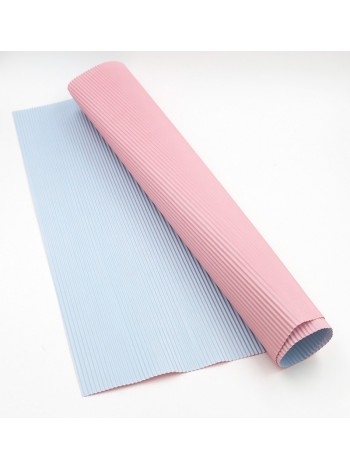 Бумага гофра 50 х66 см набор 20 шт в листах цвет светло-розовый/голубой