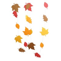 Гирлянда Осенние листья 300 см бумага цвет микс HS-27-5