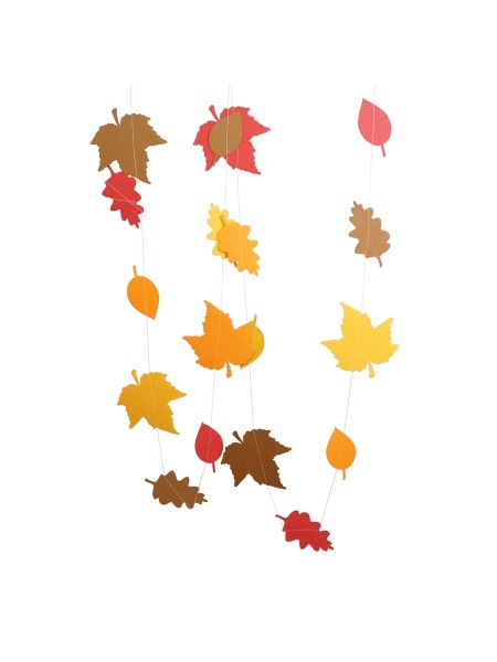 Гирлянда Осенние листья 300 см бумага цвет микс HS-27-5