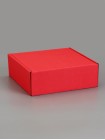 Коробка складная 23 х23 х8 см красный самосборная