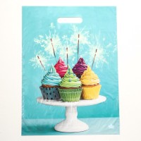 Пакет полиэтилен 45 х30 см 30 мкм Кексики с прорубной ручкой