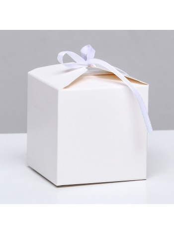Коробка складная 8 х8 х8 см квадрат цвет белый