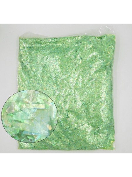 Конфетти дробленные 1000 гр перламутр цвет салатовый HS-3-3