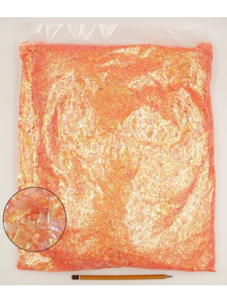 Конфетти дробленные 1000 гр перламутр цвет оранжевый HS-3-3