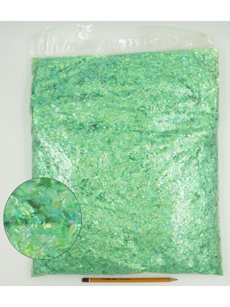 Конфетти дробленные 1000 гр перламутр цвет зеленый HS-3-3