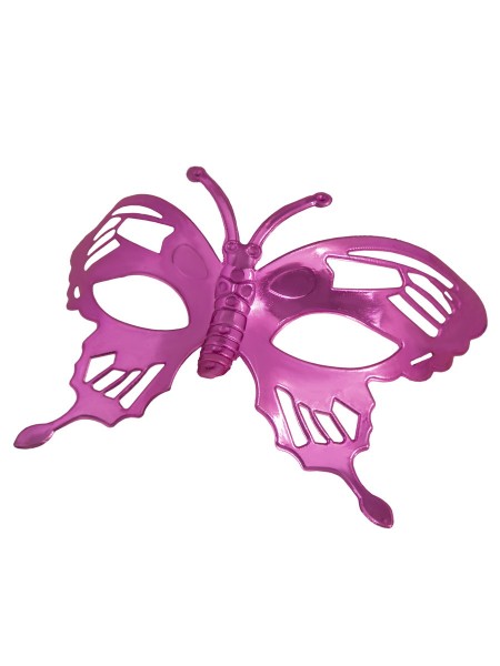 Маска маскарадная Розовая бабочка 16,5 х8 х7 см пластик