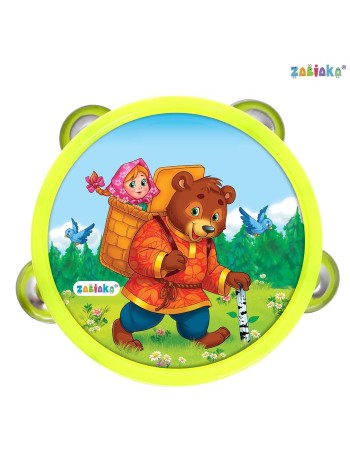 Игрушка музыкальная бубен Машенька и Медведь цвет микс SL-05396 ZABIAKA