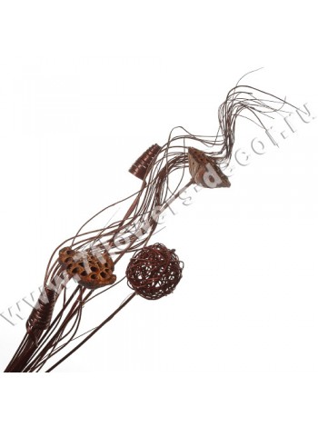 Ветки декоративные dried flower 100 см цвет Коричневый арт 0671-500