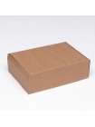 Коробка складная 31 х22 х9,5 см бурая для подарков/хранеия и отправки посылок самосборная