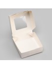 Коробка кондитерская 11,5 х11,5 х4 см цвет белый