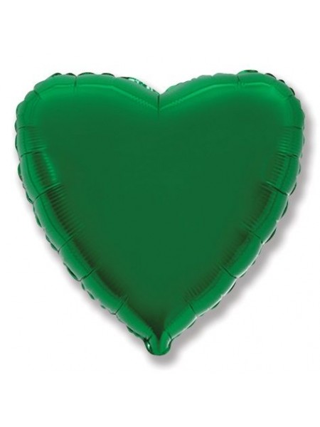 Фольга шар Сердце 9"/23 см зеленый FM Испания