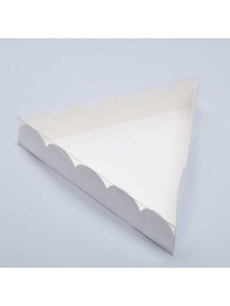Коробка кондитерская 18 х18 х4 см треугольная цвет белый - для печенья