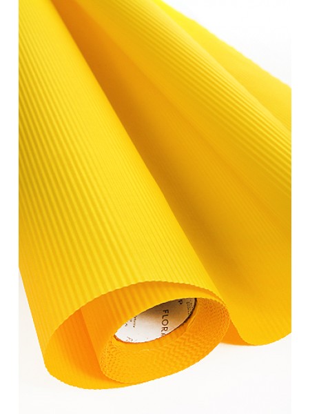 Бумага крафт 100 см х10 м 31/30 рельефная цвет желтый лимон