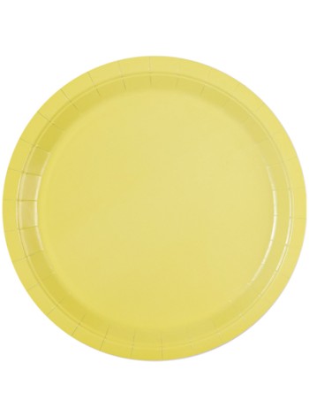 Тарелка бумага 6 шт 23 см Пастель желтая