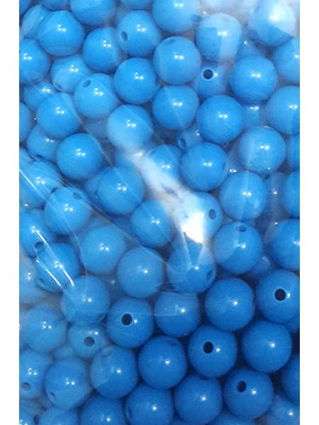 Бусины 001/50 шарики голубые диаметр 1,4 см 1/50