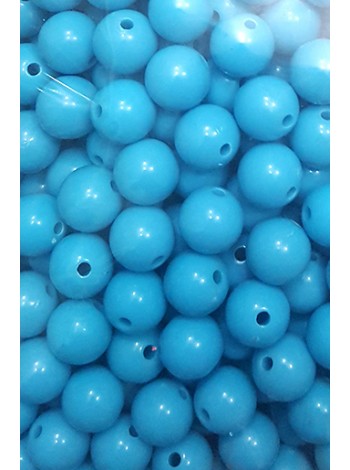 Бусины 001/53 шарики бирюзовые диаметр 1,4 см 1/50