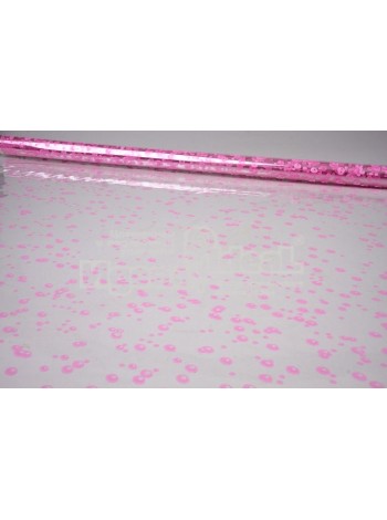 Пленка цветная 70 см Пузыри цвет розовый 6049943