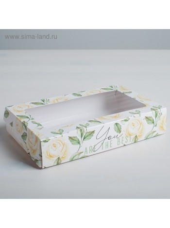 Коробка кондитерская 20 х12 х4 см Flowers для сырников