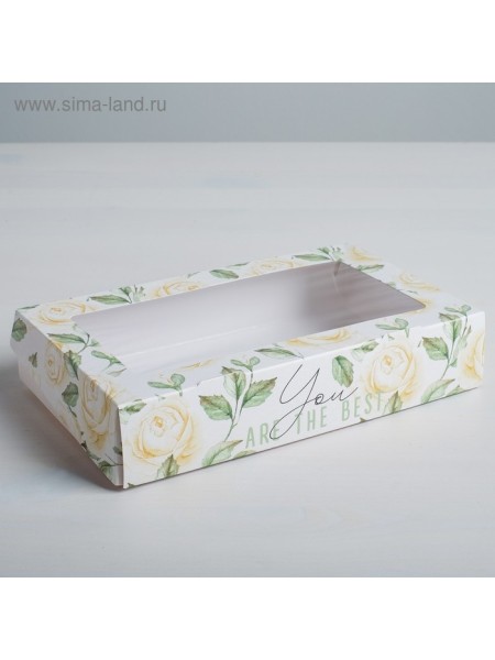 Коробка кондитерская 20 х12 х4 см Flowers для сырников