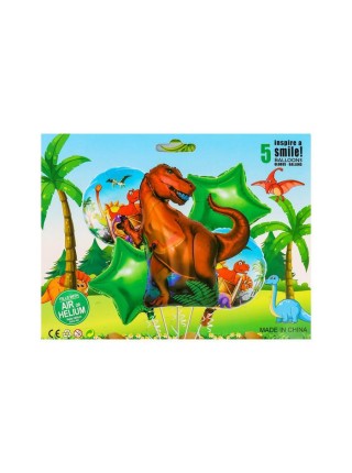 Букет шаров Динозавр  набор 5 шт