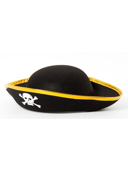 Шляпа Веселый Пират см фетр макси черный/золото