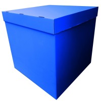 Коробка для надутых шаров 70 х70 х70 см цвет синий