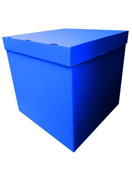 Коробка для надутых шаров 70 х 70 х 70 см цвет синий