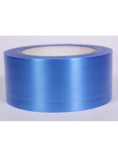 Лента полипропилен 5 см х50 м простая гладкая без тиснения цвет синий