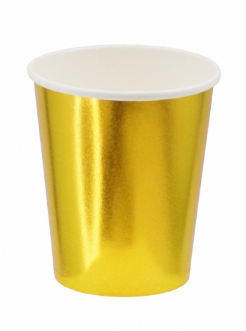 Стакан бумага 10 шт 200 мл цвет золотой HS-18-3