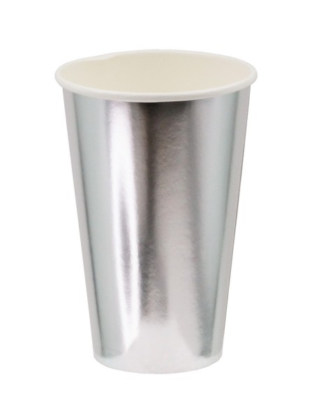 Стакан бумага 10 шт 400 мл цвет серебро HS-17-6