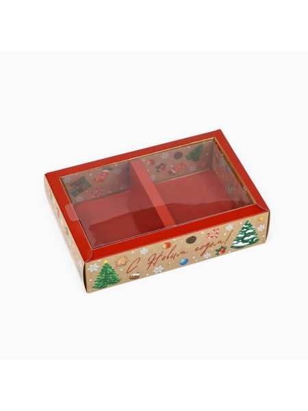 Коробка складная 16,5 х11 х4 см с пластик.крышкой С НГ 1/5