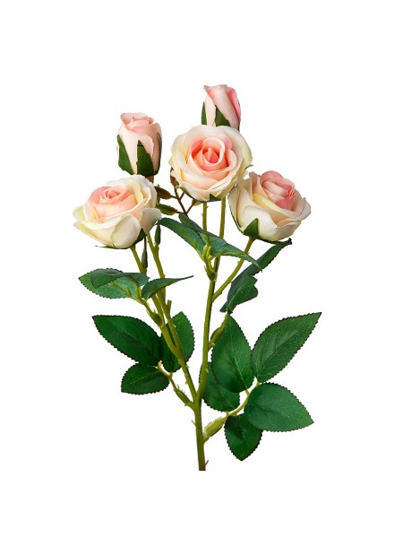 Роза букет 42 см цвет кремово-розовый 0042-14