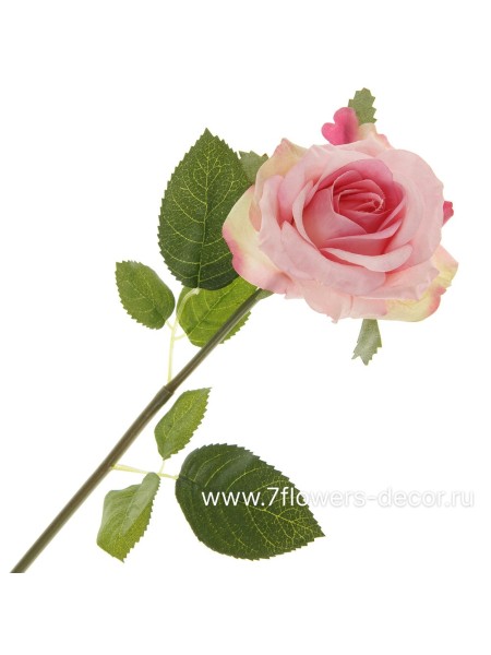 Роза 46 см цветок искусственный цвет розовый Арт HDYW2361-1