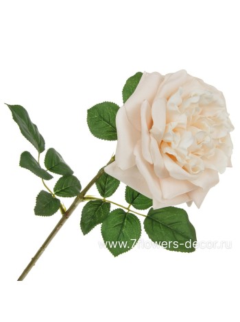 Роза 64 см цветок искусственный цвет кремовый Арт 30298-СН