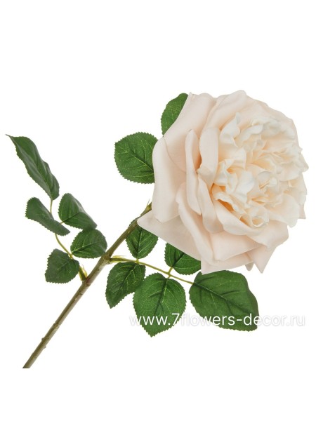 Роза 64 см цветок искусственный цвет кремовый Арт 30298-СН