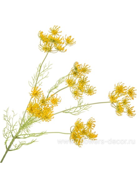 Сныть обыкновенная 80 см цветок искусственный цвет желтый Арт OX-2309-Y