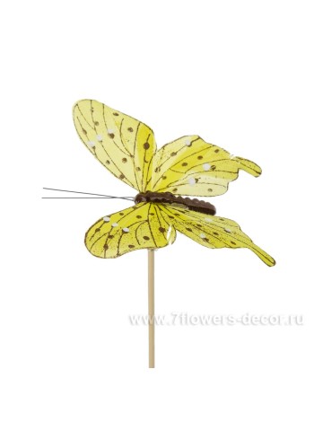 Бабочка на вставке 8 х50 см Tropicana цвет желтый Арт.К31110
