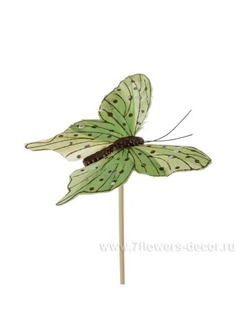 Бабочка на вставке 8 х50 см Tropicana цвет зеленый Арт.К31115