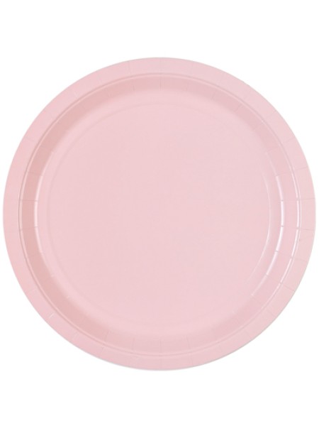 Тарелка бумага 6 шт 23 см Пастель розовая