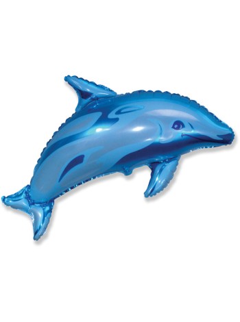 Фольга шар Дельфинчик синий 15"/37 см 1шт Испания